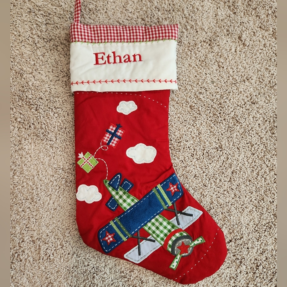 Pottery Barn Airplane Stocking